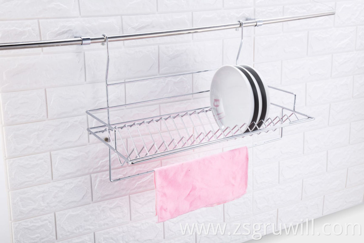 retail portable utensil stainless steel wall mounted dish drainer drying hanging rack